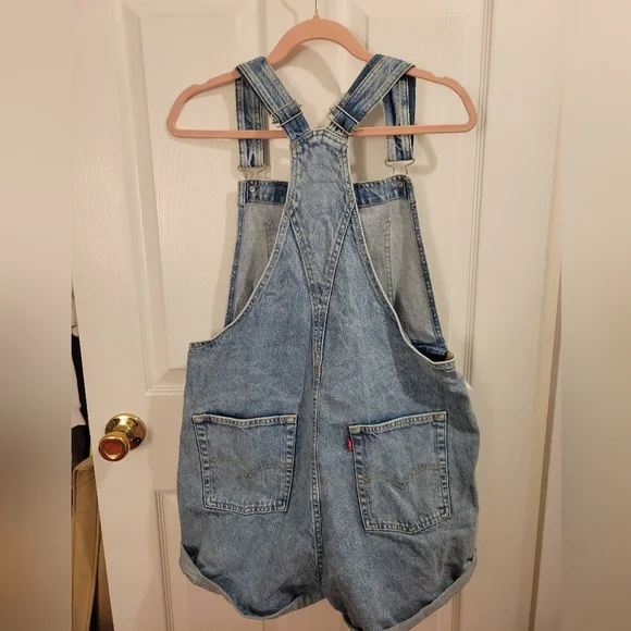 Levis Stylish Blue Denim Overalls Shortalls - Picture 2 of 3